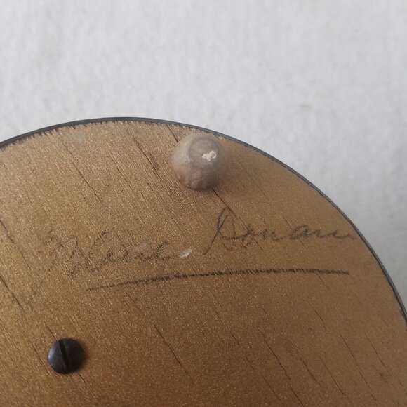 Antique Pre Reuge Music Box Musical‎ Powder Puff Metal Case with Porcelain Inlay - Picture 12 of 16